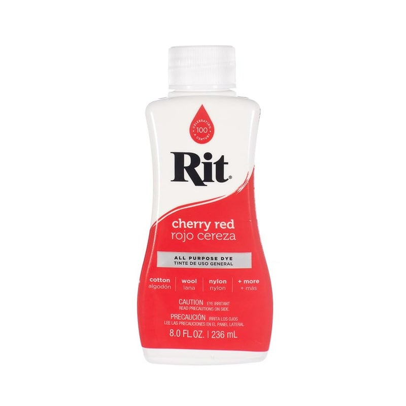 Craft County Rit Dye Liquid â€“ Wide Selection of Colors â€“ 8 Oz. (Cherry Red) - Image 1